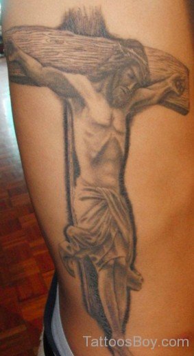 Jesus Tattoo Design On Rib-TB14109