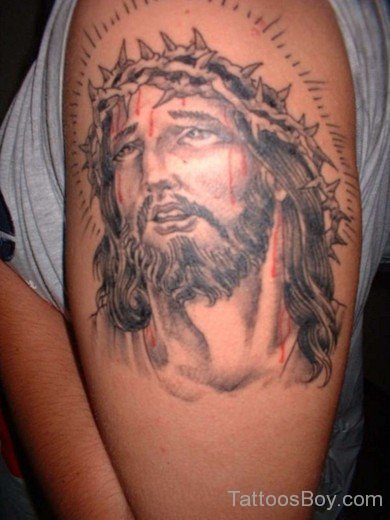 Jesus Tattoo Design On Thigh-TB14114
