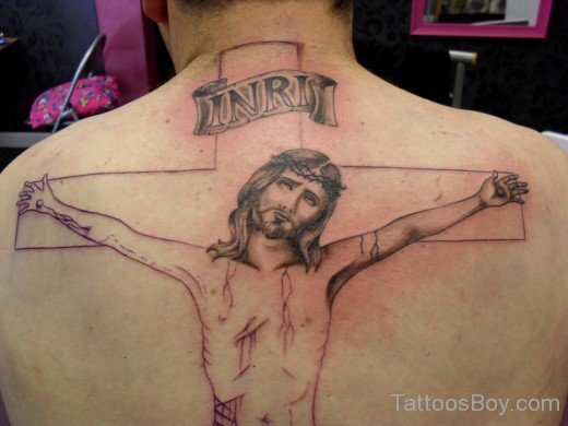 Jesus Tattoo On Back 