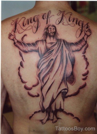 Jesus Tattoo On Back