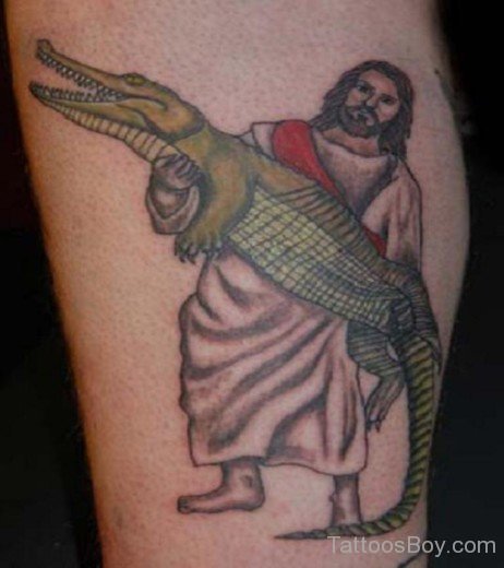 Jesus Tattoo On Shoulder