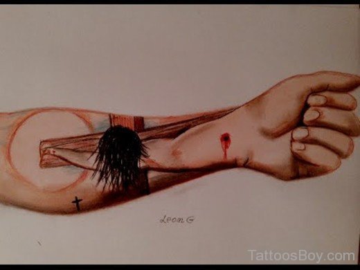 Jesus Tattoo On Wrist 
