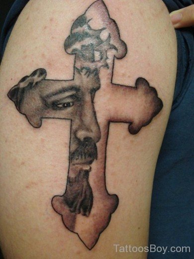 Jesus With Cross Tattoo