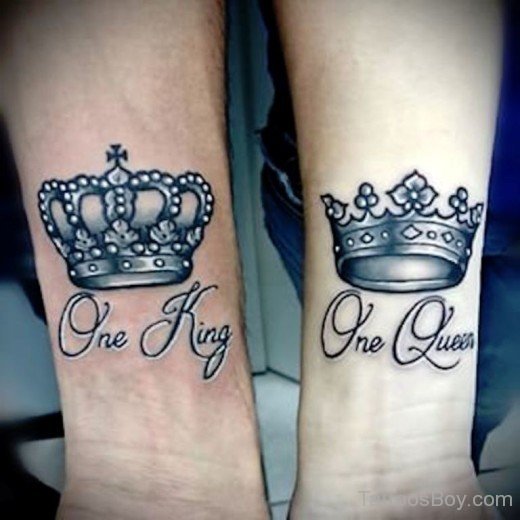 King And Queen Crown Tattoo-TB1106