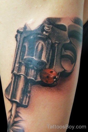 Ladybug And Gun Tattoo