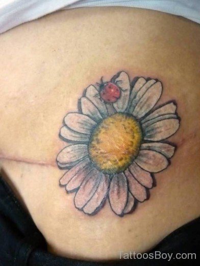 Ladybug On Sunflower Tattoo-TB1237