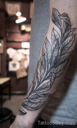 Leaf Tattoo On  Arm