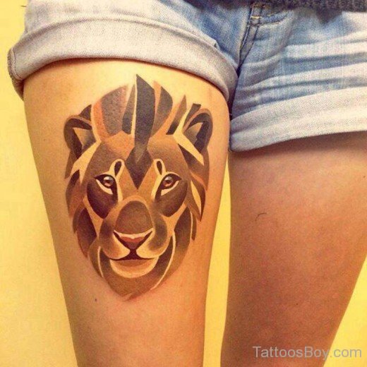 Lion Face Tattoo 