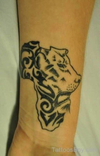 Lion Map Tattoo On Wrist-TB1063