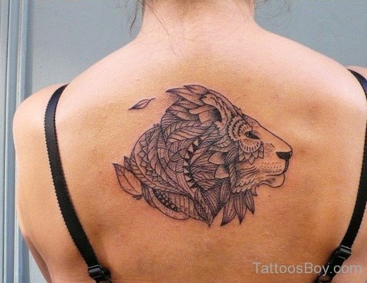 Lion Tattoo On Back 6-TB1096