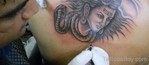 Lord Shiva Tattoo On Back  2-TB150