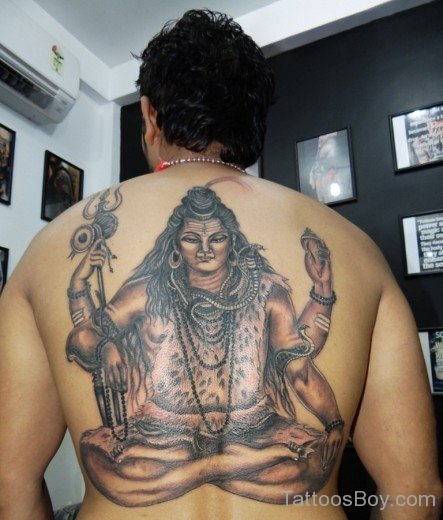 Lord Shiva Tattoo On Back-TB151