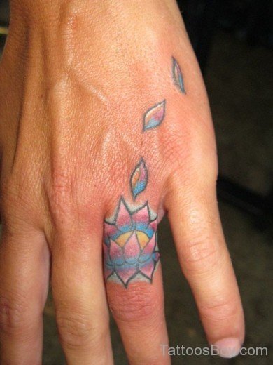 Lotus Flower Ring Tattoo
