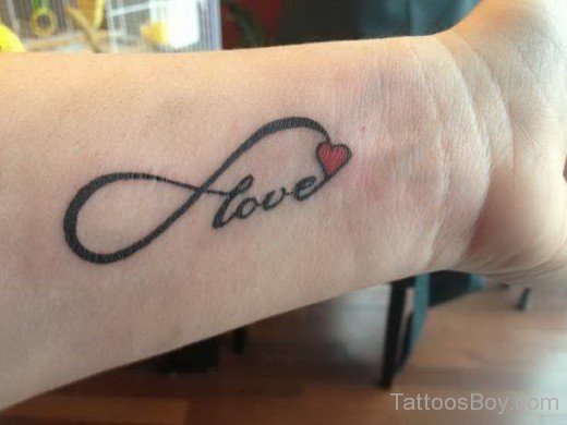 Love Tattoo On Wrist 4- TB1037