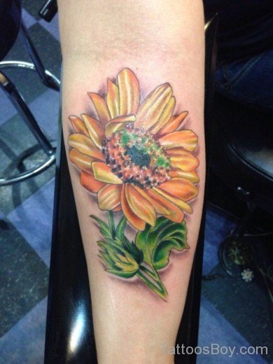 Lovely Sunflower Tattoo  Design-TB1240