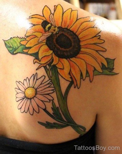 Lovely Sunflower Tattoo-TB1244