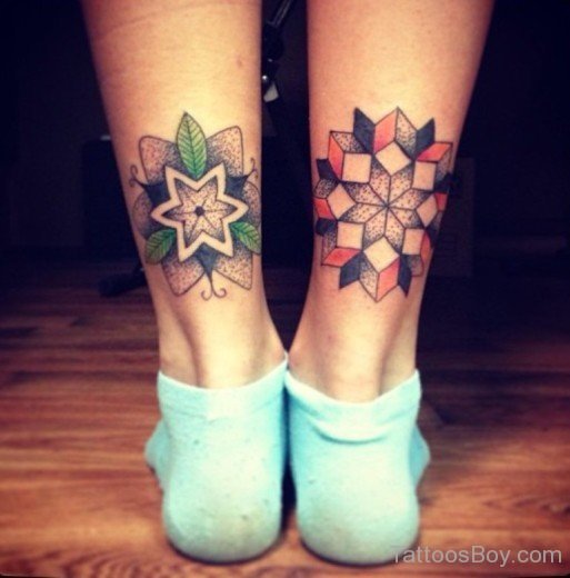 Mandala Tattoo On Leg