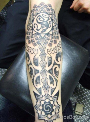Stylish Maori Tribal Tattoo 