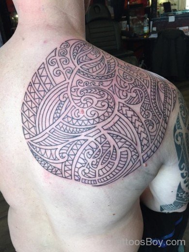 Maori Tribal Tattoo On Back 2-TB1122