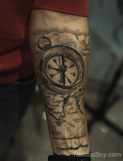 Map And Compass Tattoo-TB1066