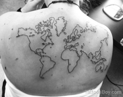 Map Tattoo Design On Back