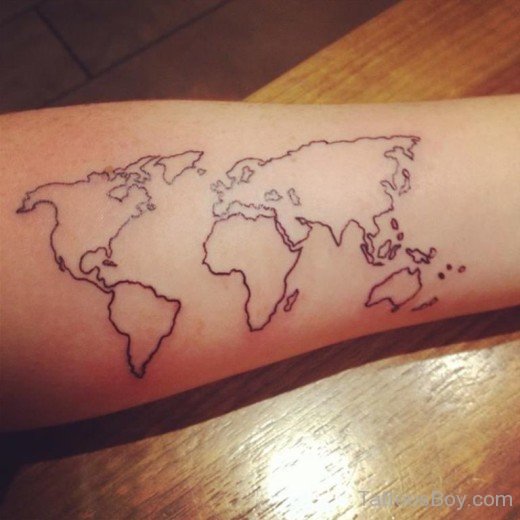 Map Tattoo Design