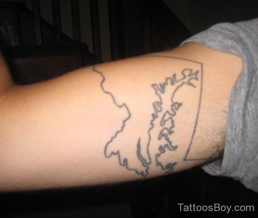 Map Tattoo Design On Bicep 4-TB1079