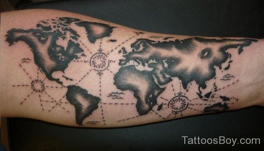 Map Tattoo  Design