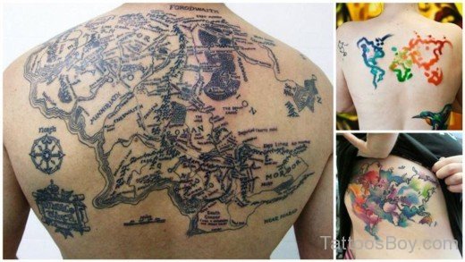 Map Tattoo Design