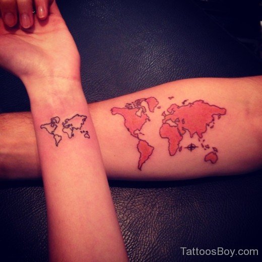 Map Tattoo Designs