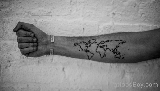 Map Tattoo On Arm