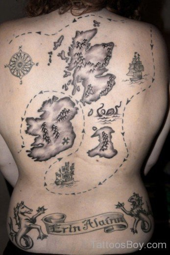 Map Tattoo On Back 