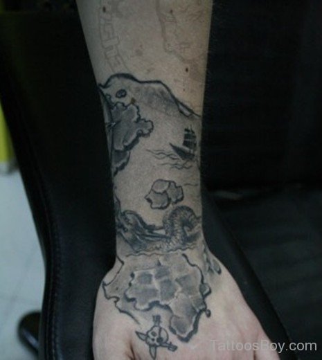 Map Tattoo On Hand