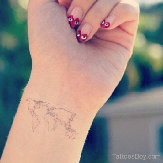 Map Tattoo On Wrist