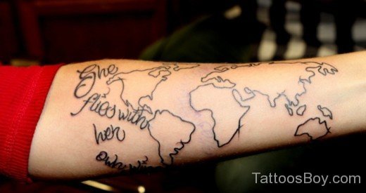 Map Tattoo Design