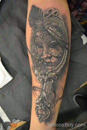 Mask Tattoo On Arm