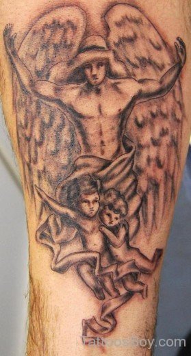 Nice Memorial Angel Tattoo