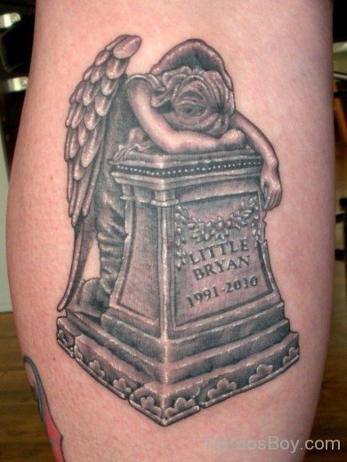 Memorial Angel Tattoo Design