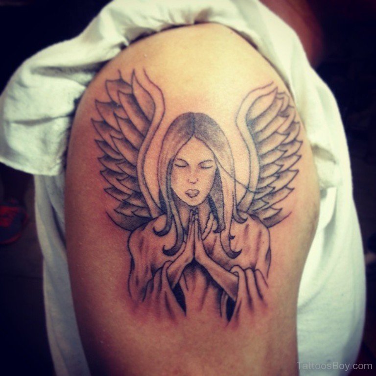 Memorial Angel Tattoo Design.