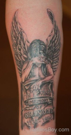 Memorial Angel Tattoo Design-TB1051