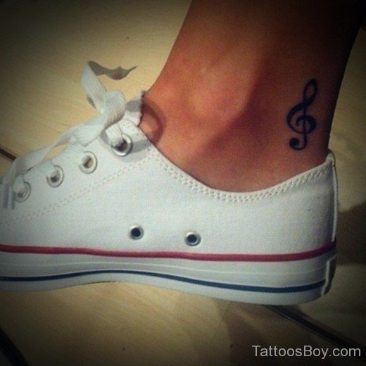 Music Notes Tattoo On Ankle- TB1049