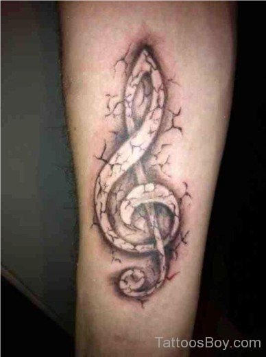 Music Notes Tattoo On Arm- TB1050