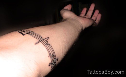 Music Tattoo Design On Arm- TB1062