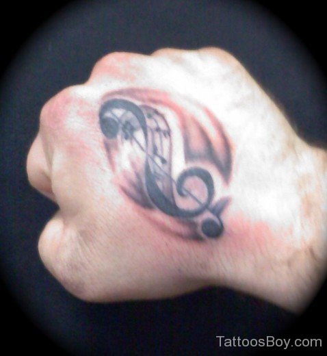 Music Tattoo Design On Hand- TB1065