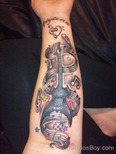 Music Tattoo Design On Wrist 4- TB1068