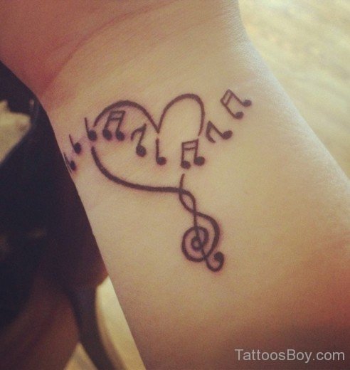 Music Tattoo On Wrist