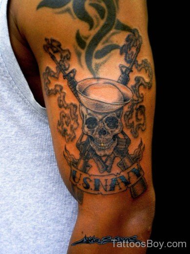 Navy Skull Tattoo