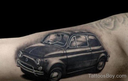 Nice Car Tattoo On Bicep-TB144