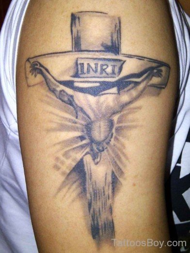 Nice Cross And Jesus Tattoo-TB14141
