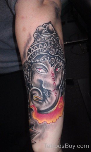 Nice Ganesha Tattoo On Bicep-TB1166